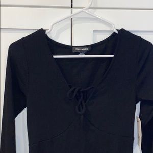 billabong long sleeve black dress